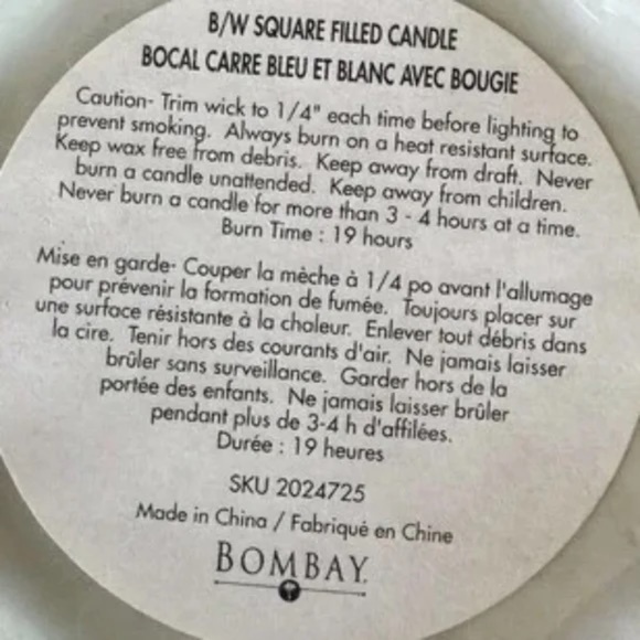 Chinoiserie mini cachepot plant pot with unscented candles inside unused Bombay - Picture 4 of 7